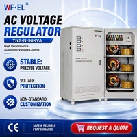 Stabilisateurs de tension automatiques triphasés WF.EL TNS-90kVA 380V AC 50/60Hz, régulateurs de protection de tension, alimentations électriques