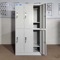 Armoire de rangement métallique à six compartiments en acier pour bureau et personnel - Vente en gros usine