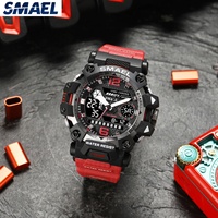 Nouveautés Montre connectée SMAEL 8072 étanche 50M, alarme, lumineuse, date automatique, montre sport numérique pour homme