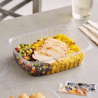 Boîte Conteneur Deli to Go en plastique PLA rectangulaire jetable de qualité alimentaire lavable au congélateur avec couvercles pour l'emballage des fruits