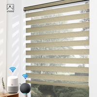 Tende a Zebra Motorizzate Intelligenti Personalizzate, Doppio Strato, Compatibili con Alexa e Google Home, Tende Moderne per Finestre
