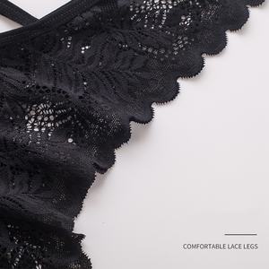 Tanga de Encaje Elástico sin Alas con Diseño Clásico de Mariposa y Tirantes Cruzados de Cintura Baja para Mujer - Product Image 5