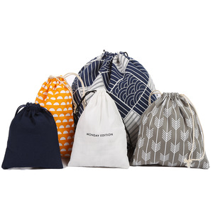 Luxury Business Vintage Fashion Personalized Organic Cotton <b>Drawstring</b> Packing/Shoe Dust Bag with Custom Logo Reusable Portable - Product Image 4
