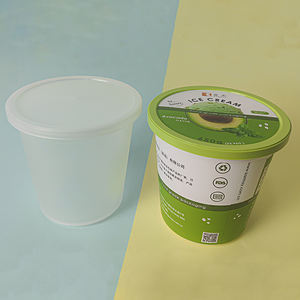 Envase de Plástico para Crema Agria de 650g 25OZ con Tapa y Logotipo IML, Estilo Griego, para Yogurt, Suministro de Fábrica - Product Image 1