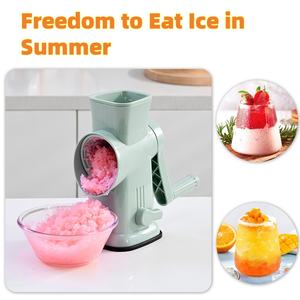 LOVFE <span class=keywords><strong>Grattugia</strong></span> da Cucina 5 in 1 <span class=keywords><strong>a</strong></span> Manovella con Base <span class=keywords><strong>a</strong></span> Ventosa Antiscivolo - Tritaverdure Rotante, Affettatrice e Rotalina per - Product Image 3