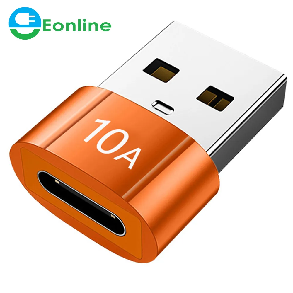EONLINE 10A Type C Female To USB3.0 A Male OTG Adapter USB-C Converter For Iphone 14 Xiaomi Samsung S21 Oneplus Realme Cable