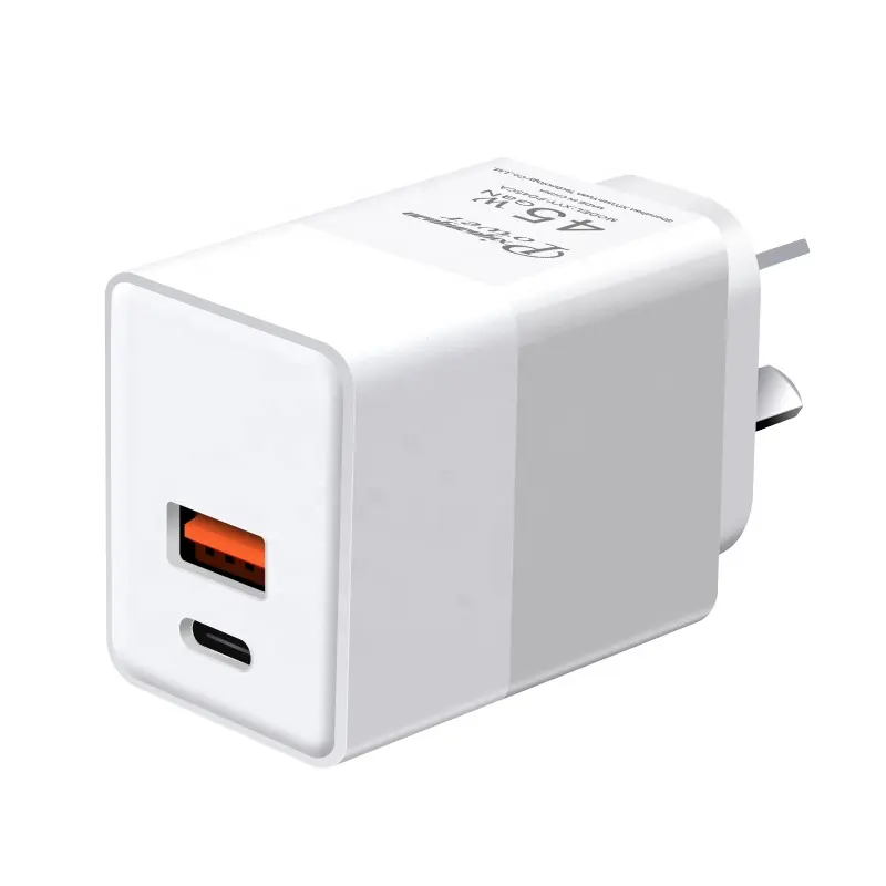 Super rapide double ports 1c1a 45w 3 ampères chargeur pour iphone samsung téléphone gan 45w usb chargeur pd qc 3.0 chargeur rapide