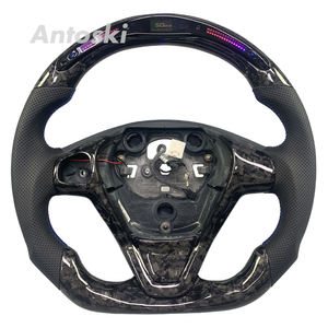 Volant intérieur de voiture en cuir forgé en fibre de carbone pour Ford <span class=keywords><strong>Fiesta</strong></span> ST CCH DX Sedan 2009-2017 avec affichage intelligent à LED - Product Image 1