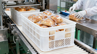 Caisses en plastique PP robustes pour fruits et légumes, recyclables, empilables, ventilées, en maille, conteneurs en plastique pour l'agriculture