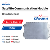 Module SSPA GaN Dewin Ku Band 100W 13,75-15 GHz, amplificateur de puissance à semi-conducteurs pour communication satellite, système PA RF haute puissance