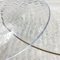Nouvelles assiettes de mariage en cristal clair assiettes de luxe en cristal fruits assiettes de plastique doré de mariage en plastique