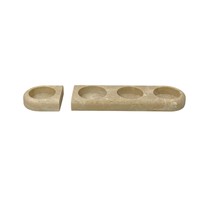 Plateau en résine beige imitation travertin pour bijoux, plateau de rangement en pierre naturelle, plateau de vanité, porte-bougie chauffe-plat, plateau à bougies