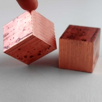 Prix compétitif Morceau de cuivre Personnaliser Taille 5-20mm Métal Cuivre Lingot Cu Bloc pour l'utilisation de l'industrie