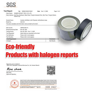 Pita Kain Asetat Tahan Panas Suhu Tinggi UL510, Anti Api, Isolasi Pipa, Hitam, Gulungan Pita Pengikat Kabel - Product Image 3