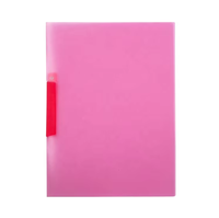 Protège-documents transparent format A4 avec dos coloré en PP, classeur à clip pivotant pour présentation de documents de bureau