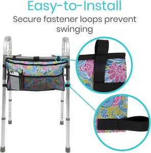 Échantillon gratuit, vente chaude, sac universel pour canne de marche, sac pour fauteuil roulant, organisateur de canne de marche, fabriqué à Taïwan, avec revêtement en perles - Product Image 4