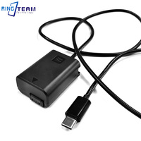 Adaptateur d'alimentation usb PD à batterie factice NP-FW50, coupleur DC, pour Alpha 3, 5, A7ii, A7S, A7R, NEX, A33, A55, A65, A6000, A6300, A6500