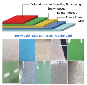 Bürstenauftragsbare Epoxid-Bodenfarbe Farbiger Sand Garage Zement Einfahrt Epoxidharz Farbiger Sand Epoxid-Bodenfarbe - Product Image 3