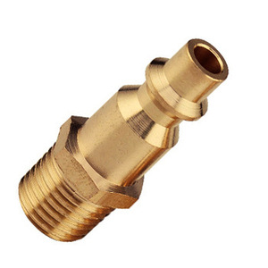 Brass Quick Connector 1/4 Npt Male <b>Thread</b> Pneumatic <b>Tool</b> Accessory - Product Image 3