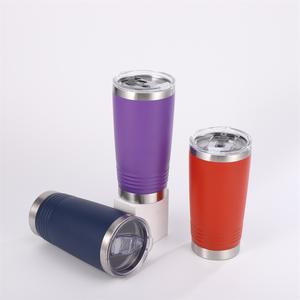 Tasses de voiture filetées en acier inoxydable peintes en aérosol en plastique 20oz30oz barres de glace sous vide tasses à bière - Product Image 3