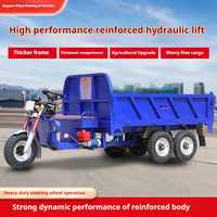 Camion benne électrique à cinq roues pour le transport agricole, moto cargo, levage hydraulique, double essieu, double entraînem