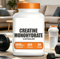 Capsules de créatine monohydrate, formule haute puissance, soutient la force musculaire et la récupération, étiquette privée OEM