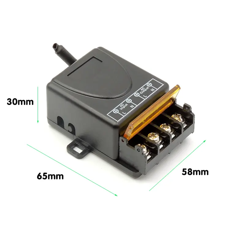 Factory Price 433MHz AC 110V 220V 30A Hign Power Relay Wireless Remote Control Switch for Light Waterpump Fan Lamp  1+2 Set  