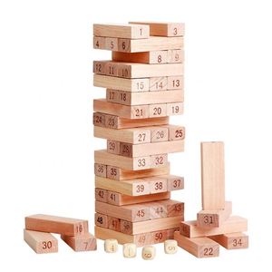Jeu de construction classique en bois : Blocs empilables DIY, dominos, kits éducatifs pour enfants - Product Image 3
