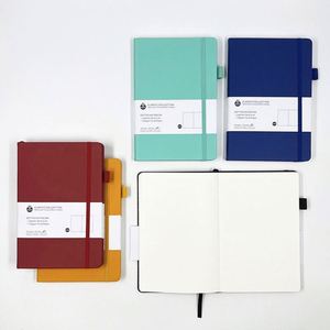 A5 Hardcover <b>Dotted</b> Linen Custom Fabric Leather Cover <b>Notebook</b> Planner - Product Image 4