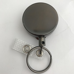 En gros, Porte-badge rétractable robuste en fil métallique de 4 cm avec sangle et porte-carte de visite à ressort, pour outils de randonnée - Product Image 1