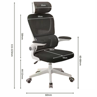 Chaise de bureau ergonomique pivotante à levage à gaz en maille avec cadre en plastique, haute qualité, prix abordable, vente chaude