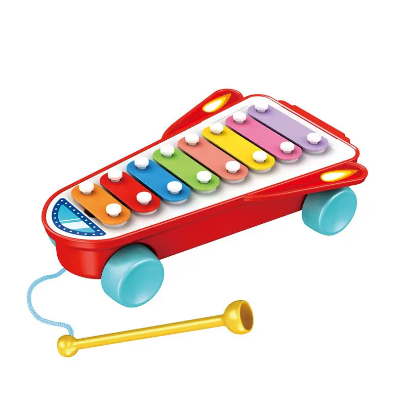 Factory Directly Sale Baby Toy Hand Knock Piano Harp 8 Sound Piano Music Instrument Set Toys