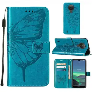 Butterfly Wallet Leather Phone Case For Nokia 1.4 C30 G21 G50 G300 XR20 Cards Slot Stand Phone Flip Cover