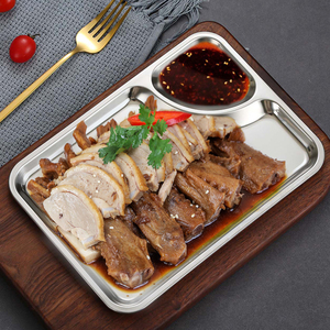 Plato Rectangular de Acero Inoxidable Coreano de Grado Alimenticio para Servir Aperitivos Fritos y Papas Fritas, Venta Directa de Fábrica Yutrain - Product Image 1