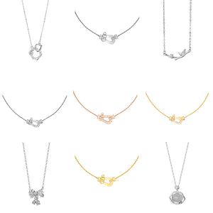 High Version 925 <b>Silver</b> 18K Gold Plated Fine Chokers-Box Chain Zircon Horseshoe Versatile Trendy <b>Necklaces</b> for Women - Product Image 1