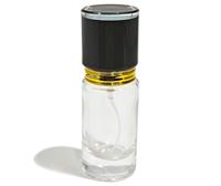 En stock, flacon de parfum en verre transparent rond de 20 ml, mini flacon rechargeable avec pulvérisateur, impression sérigraphique, flacon en verre luxueux et élégant