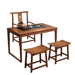 Dazhang Jiaju Chinese Style Solid Wood Tea <b>Table</b> <b>And</b> <b>Chair</b> <b>Set</b> Walnut Wood Living Room Kung Fu Tea <b>Table</b> - Product Image 5
