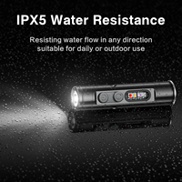 Mini lampe torche LED WAIORD, porte-clés, portable, rechargeable par USB, torche à lumière rouge de poche, pour survie en extérieur, allume-cigare