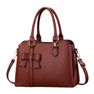 Sac bandoulière An Ru Shi à nœud papillon motif litchi noir grande taille pour tous les jours Printemps 2026 Doublure en polyester - Product Image 5