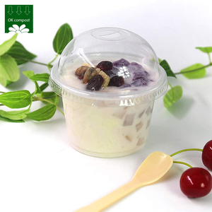 Dịch Vụ OEM Cốc Đựng Kem Trong Suốt Có Thể Phân Hủy 100% PLA Hộp Đựng Thực Phẩm Cốc Đóng Gói Trong Suốt Thân Thiện Với Môi Trường Kem Có Nắp Đậy - Product Image 4