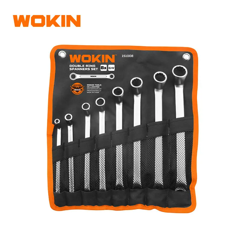 WOKIN 151008 Industrial 8pcs Double Ring Combination Wrench Tool Spanner Set