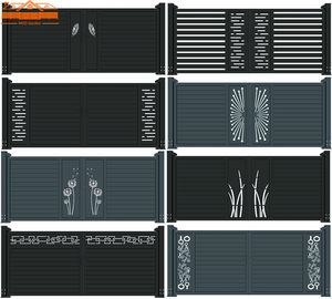 Portes de villa de sécurité personnalisées <span class=keywords><strong>en</strong></span> usine solide Porte battante automatique de conception de grain de <span class=keywords><strong>bois</strong></span> de jardin <span class=keywords><strong>en</strong></span> aluminium - Product Image 6