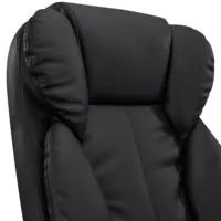 Chaise de bureau de direction à dossier haut en cuir PU, chaise de bureau ergonomique pour manager avec accoudoirs en métal chromé