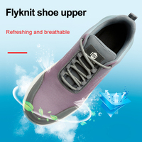Chaussures de sécurité légères et respirantes pour femmes, avec embout en acier, anti-perforation, anti-écrasement, imperméables, pour usage industriel et en usine