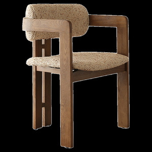 Sedia da Pranzo di Alta Gamma <span class=keywords><strong>in</strong></span> <span class=keywords><strong>Legno</strong></span> di Frassino Bianco Stile Medievale <span class=keywords><strong>con</strong></span> Braccioli e Seduta Imbottita Design Antico per Uso Domestico - Product Image 5