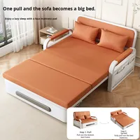 Canapé-lit pliant gain de place, lit simple avec structure métallique pour petit appartement, salon et balcon, futon