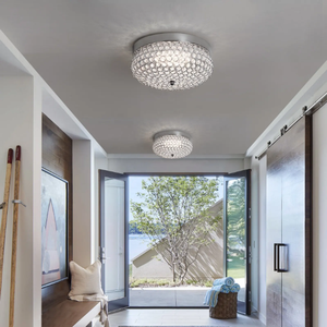 Zèle éclairage design moderne luxe rond cristal LED plafonnier pour chambre balcon couloir allée - Product Image 5