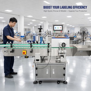 Máquina Etiquetadora Automática de Botellas de Vidrio por Fricción Eléctrica <span class=keywords><strong>para</strong></span> las Industrias Alimentaria, de Bebidas y Química, 40-80 Piezas/Minuto - Product Image 6