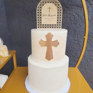 Artesanías grabadas, adorno para pastel <span class=keywords><strong>de</strong></span> primera comunión, corte láser, adorno para pastel <span class=keywords><strong>de</strong></span> bautismo arbolado con <span class=keywords><strong>palabras</strong></span> <span class=keywords><strong>de</strong></span> bendición <span class=keywords><strong>de</strong></span> <span class=keywords><strong>Dios</strong></span> - Product Image 6