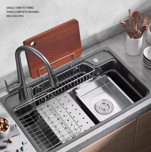 Grand évier en acier inoxydable <span class=keywords><strong>à</strong></span> <span class=keywords><strong>fente</strong></span> unique Évier en acier inoxydable 304 Bassin de lavage de légumes de cuisine <span class=keywords><strong>Piscine</strong></span> de lavage de légumes - Product Image 1